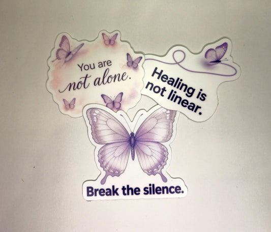 October Awareness Stickers – Individual or Set of 3